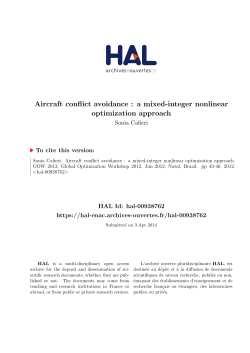 Aircraft conflict avoidance : a mixed-integer nonlinear - HAL-ENAC