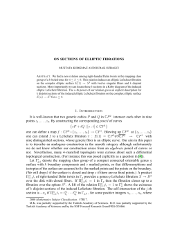 ON SECTIONS OF ELLIPTIC FIBRATIONS It is well