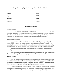 Sample Stuttering Report