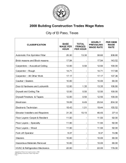 2008 Building Construction Trades Wage Rates