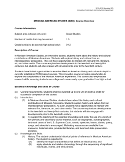 MEXICAN-AMERICAN STUDIES (MAS)