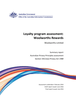 Loyalty program assessment: Woolworths Rewards