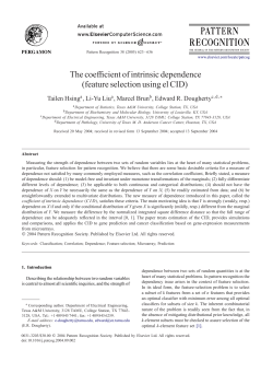 The coefficient of intrinsic dependence (feature selection