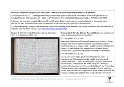 Activity 2: Acquiring geographical information &ndash; Macquarie Island