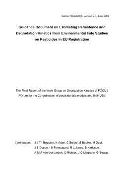 FOCUS Degradation - ESDAC