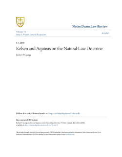 Kelsen and Aquinas on the Natural-Law Doctrine