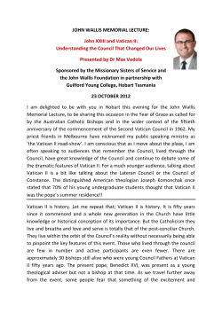 Understanding the Council that Changed our Lives