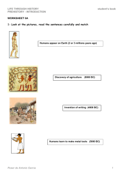 LIFE THROUGH HISTORY student`s book PREHISTORY