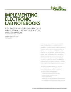 implementing electronic lab notebooks
