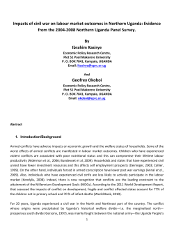 Impacts of civil war on labour market outcomes in Northern Uganda