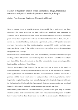 Market of health in time of crises. Biomedical drugs, traditional