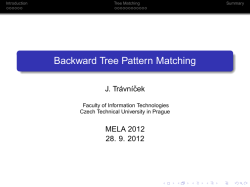 Backward Tree Pattern Matching