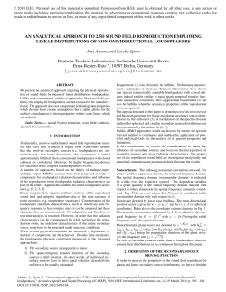 AN ANALYTICAL APPROACH TO 2.5D SOUND FIELD