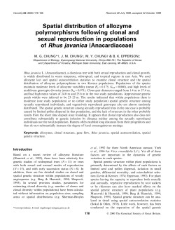 Spatial distribution of allozyme polymorphisms following