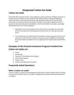 Designated Tuition Set Aside