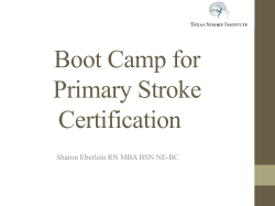 Boot Camp for Primary Stroke Certification