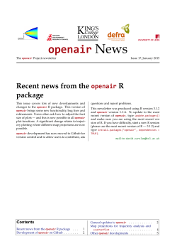 Newsletter 17 - January 2015