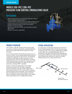 MODELS 106-PFC / 206-PFC PRESSURE FLOW CONTROL