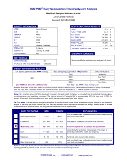 Sample Test Printout (Adult &ndash; lb)