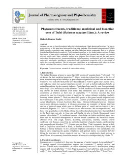- Journal of Pharmacognosy and Phytochemistry