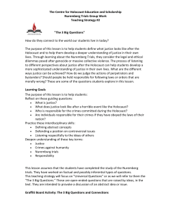 The Nuremberg Trials Group Activities