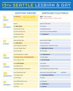Schedule - Three Dollar Bill Cinema