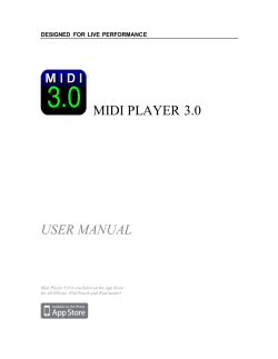 MIDI PLAYER 3.0 USER MANUAL