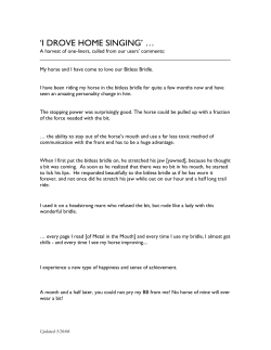 i drove home singing - Dr. Cook`s Bitless Bridle