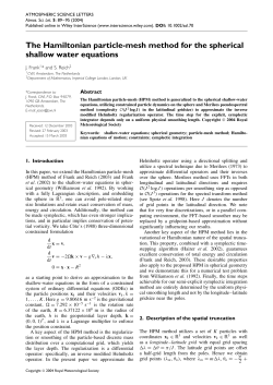 The Hamiltonian particle-mesh method for the spherical shallow