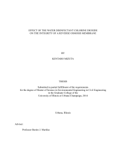 EFFECT OF THE WATER DISINFECTANT CHLORINE DIOXIDE ON