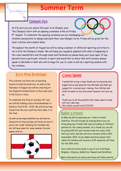 Summer Term Newsletter - Serendipitys Day Nursery