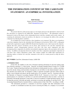 the information content of the cash flow statement: an empirical