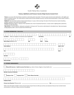 Tetanus, Diphtheria and Pertussis Vaccine