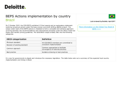 BEPS Actions implementation by country Brazil