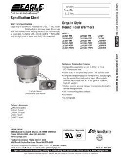 Food Warmers, Drop-In Style - Round