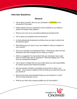 Interview Questions General