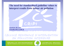 The need for standardised guideline values to interpret results from