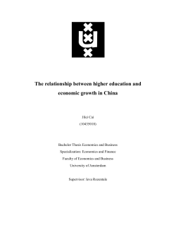 The relationship between higher education and economic growth in