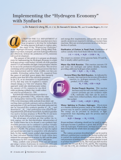 Implementing the &ldquo;Hydrogen Economy&rdquo; with Synfuels