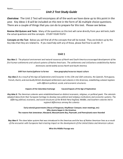 Unit 2 Test Study Guide