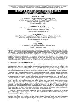 Megaliths in Ancient India and their possible association to astronomy