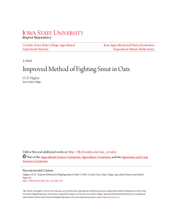 Improved Method of Fighting Smut in Oats