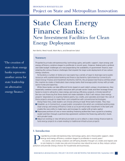 State Clean Energy Finance Banks
