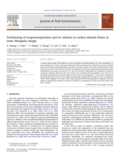 Partitioning of evapotranspiration and its relation to carbon dioxide