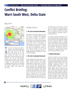 Conflict Briefing: Warri South West, Delta State