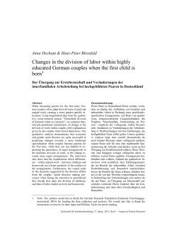 Changes in the division of labor within highly educated German