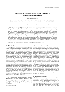 Sulfur dioxide emissions during the 2011 eruption of Shinmoedake