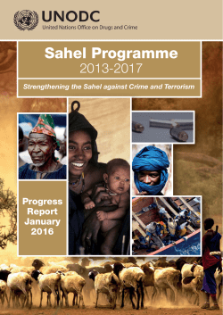 Sahel Programme Progress Report - January 2016
