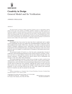 Creativity in Design General Model and Its