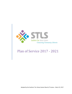 Plan of Service 2017 - 2021 - Southern Tier Library System